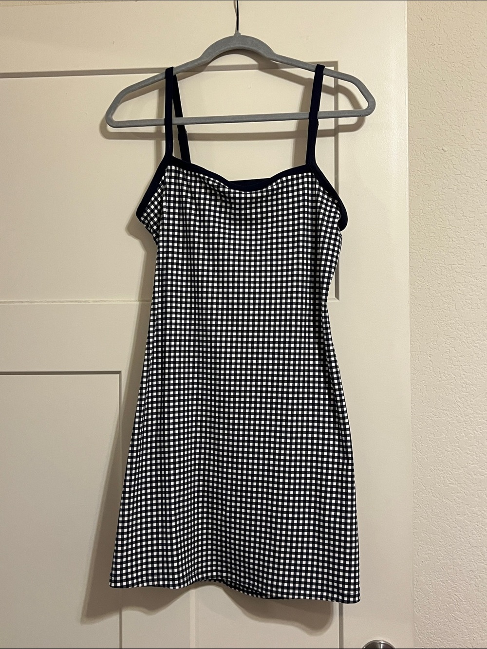 Flared Gingham Mini Dress